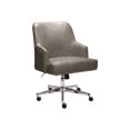 thumbnail image 2 of Serta Leighton Chaise de Bureau à Domicile avec Mousse Mémoire, Chaise d'Appoint de Bureau à Hauteur Réglable avec Base en Acier Inoxydable Finition Chrome, Cuir Reconstitué, Gris, Gris Rassemblement, (Modèle : ), 2 of 14