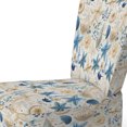 thumbnail image 4 of Designart « Seashell Coastal Serenity II » Fauteuil d'Appoint Rembourré Bleu à Motif Floral - Fauteuil de Style Cottage pour Chambre, 4 of 7