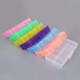 thumbnail image 4 of Thinsony 10 Grid Plastic Jewelry Removable Storage Box Beads Container Earring White 12.8x6.5x2.2cm 1Set, 4 of 6