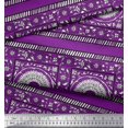 thumbnail image 3 of Soimoi Poly Georgette Fabric Leaves & Floral Block Fabric Prints by Yard 42 Inch Wide, 3 of 3