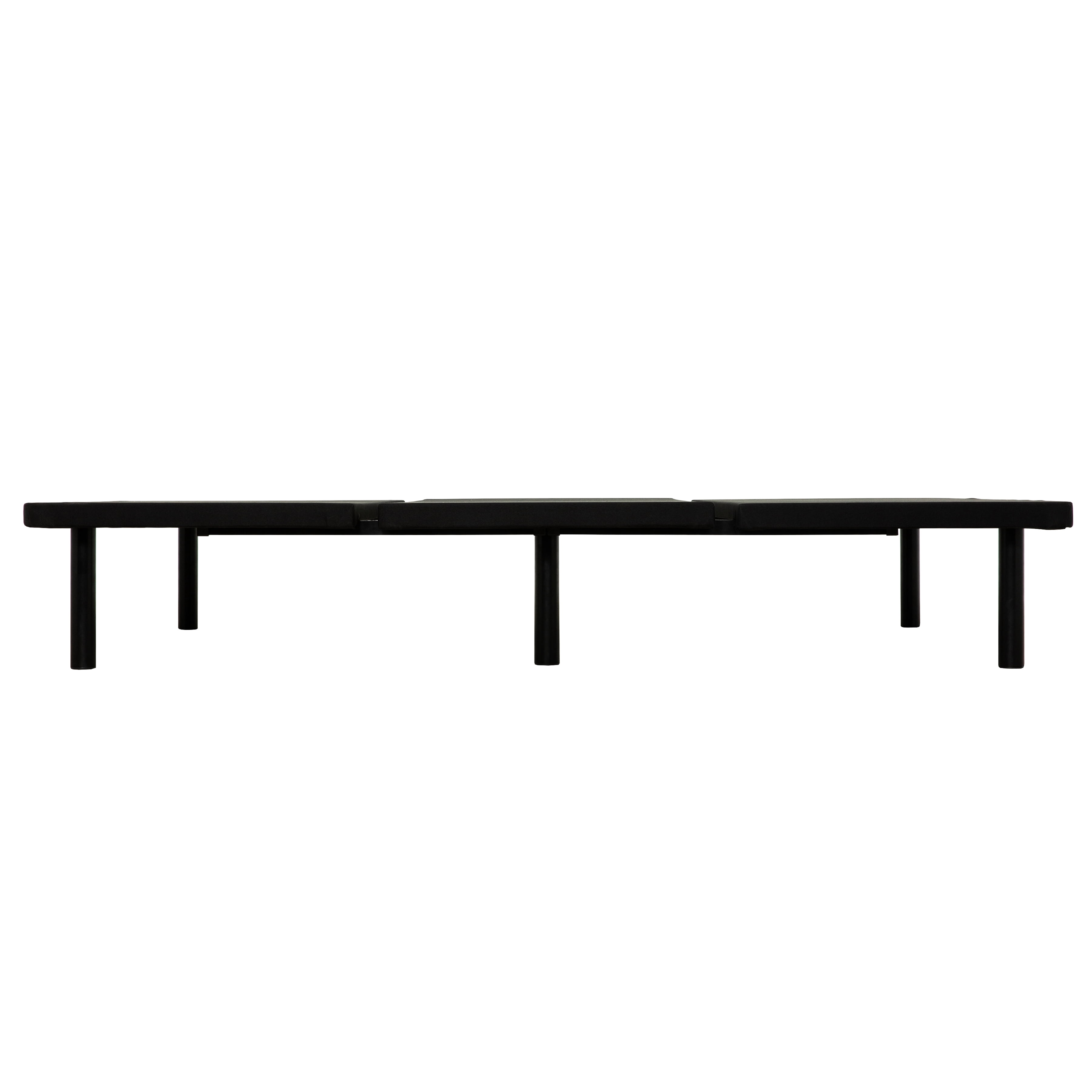 Primo ZenBase lit plateforme rembourré – format double, tissu noir, sans sommier requis, profil bas moderne pour chambre ou chambre d’amis