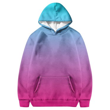 MIASHUI Chandails à Capuchon Tendance pour Filles, Chandails de Sport Décontractés à Manches Longues avec Poches pour l'Automne et l'Hiver, Design à Col Rond à la Mode