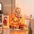 thumbnail image 2 of Gymax 4.5 FT Pre-Lit Artificial Christmas Tree Snow-Flocked Hinged Xmas Tree w/ 160  LED Lights & 472 Branch Tips, 2 of 10