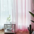 thumbnail image 5 of MAWCLOS Window Curtain 2 Panels Curtains Clear Long Sheer Voile Rod Pocket Solid White Treatments Basic Many Sizes Pink 2PC-W: 20" x H: 98", 5 of 5