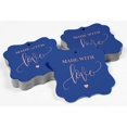 thumbnail image 4 of Inkdotpot Real Rose Gold Foil Made With Love Wedding Tags Favor Bracket Shape Hang Pack Of 100 Paper Tags, 4 of 7