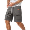 thumbnail image 2 of Styesk Shorts pour Hommes Couleur Unie Mode Décontractée avec Poches Taille à Lacets, 2 of 5