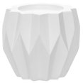 thumbnail image 1 of Resin White Gloss Candle Holder (Baxter), 1 of 1