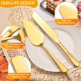 thumbnail image 2 of Cake Cutting Set for Wedding, Pie Server, Stainless steel Wedding Cake Knife and Server set, Golden Cake Cutter for Birthday, Parties and Events (Gold Serving Set), 2 of 5