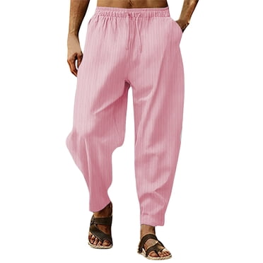 Ketyyh-chn99 Mens Pajamas Pants Linen Pants Work New Style Outdoor Breathable Sport Trousers Pant RD3,2XL