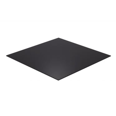 AdirOffice Feuille de Plexiglas Acrylique 12â€TMâ€TMx12â€TMâ€TM 1/8 Pieds' d'Épaisseur - Durable, Résistante à l'Eau et aux Intempéries - Polyvalente et Idéale pour d'Innombrables Usages - Noir