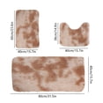 thumbnail image 3 of ABPWLY Mixed Color Bath Mats 3 Set Winter Bathroom Rugs for 3 Pcs Toilet Mats Soft Water Absorption Non Slip Thick Washable Easy to Dry DarkHome Needs Canada Days Decorations Home and Kitchen, 3 of 7