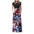 thumbnail image 1 of QIPOPIQ Robes pour Femmes avec Poches Manches Courtes Tendance Imprimé Fête de l'Indépendance Robe d'Été Vacances Longue Robe Offres 2023, 1 of 8