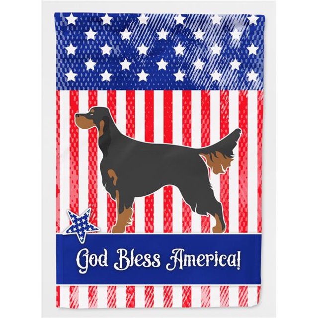 Carolines Treasures BB8355CHF Gordon Setter Drapeau Américain Toile Taille Maison