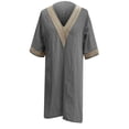 thumbnail image 4 of Weiqiqre Robes de Cocktail pour Femmes, Robe d'Été Décontractée pour Femmes à Col en V, Couleur Unie, Manches Courtes, 4 of 5