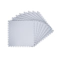 thumbnail image 1 of KFFKFF Garage Floor Tiles Interlocking, 8 Pack 20.2 x 20.2 x 0.2 in Interlocking Modular Garage Flooring Tiles, Diamond Plate Slip-Resistant PVC Mats, Silver, 1 of 9