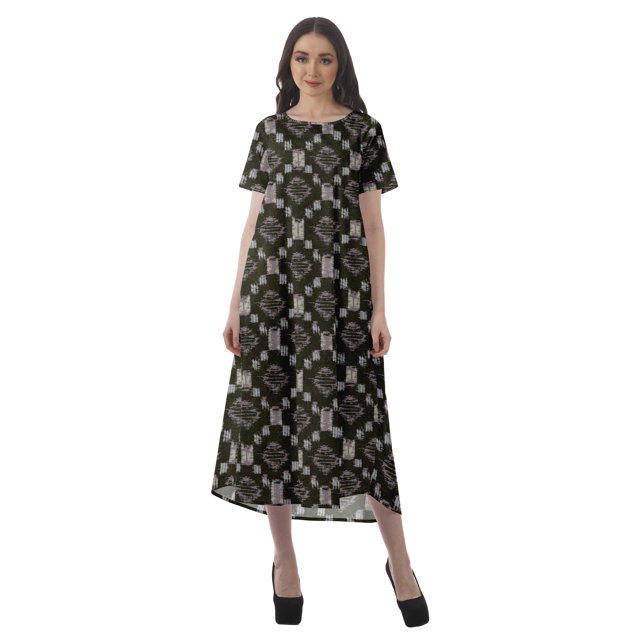 Moomaya Robes d'Été pour Femmes Imprimées Grande Taille en Coton Flex Robes pour Dames