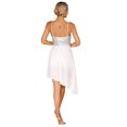 thumbnail image 2 of Oyolan Robe de Danse Ballet à Sequins pour Femmes Bretelles Spaghetti Col en V Ourlet Haut Bas Danseuse Lyrique Blanche G, 2 of 7