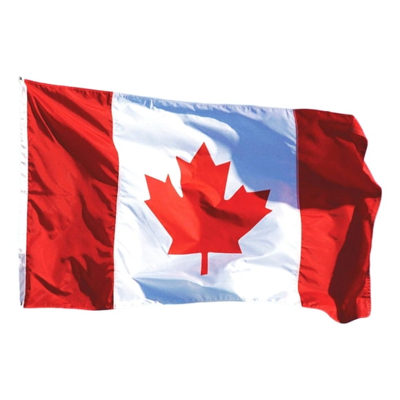 US Flag Usine - Drapeau Canadien du Canada 4 X 6 Pi (Rayures Cousues) - Fabriqué en Amérique - SolarMax d'Extérieur en Nylon, Oeillets en Laiton