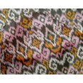 thumbnail image 4 of oneOone Silk Tabby Fabric Diamond & Swirl Ikat Printed Fabric 1 Yard 42 Inch Wide, 4 of 4