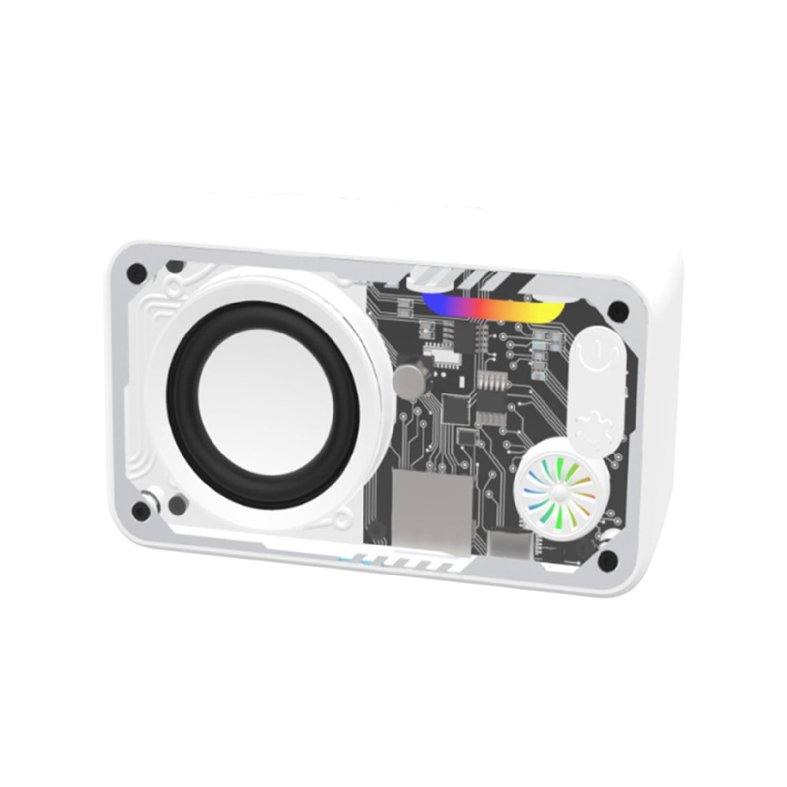 Wzzjkit Transparent Mechanical Bluetooth Speaker Colorful Wireless