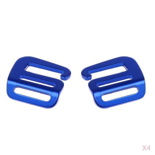 Almencla 8pcs Metal Buckle Repair Kit Release Buckles No Sewing Required for Backpack Bag Blue