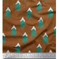 thumbnail image 3 of Soimoi Silk Fabric Snow & Tree Christmas Print Sewing Fabric Yard 42 Inch Wide, 3 of 3