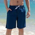 thumbnail image 2 of RKSTN Mens Shorts Athletic 2024 Pockets Beach Running Gym Workout Pants Quick Dry Solid Color Drawsting Sports Training Shorts, 2 of 5