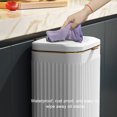 thumbnail image 3 of fastboy Innovative Hanging Kitchen Garbage Can - Easy To And Space-saving Stainless Steel Bathroom Indoor Compost Bin Effective white 8L, 3 of 6