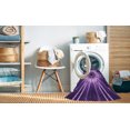 thumbnail image 2 of Ahgly Tapis Rond Lavable en Machine Intérieur Transitionnel Violet, 4 Pieds Rond, 2 of 7