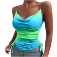 thumbnail image 1 of Pompotops Mode Femme Débardeur Imprimé Sans Manches Blouse Bretelles Hauts, 1 of 4