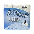 thumbnail image 1 of Softesse 3 Ply Ultra Toilet Roll (Pack of 9), 1 of 1