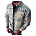 thumbnail image 1 of Innerwin Tops Long Sleeve Mens Blouse Party Button Down Slim Fit Shirts Light Blue 5XL, 1 of 7