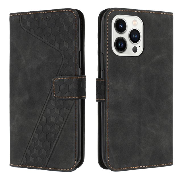 Compatible avec iPhone 15 Pro Max Étui Design Portefeuille avec Fentes pour Cartes Fermeture Magnétique
