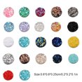 thumbnail image 2 of Boucle d'Oreille Goujon Fabrication Lisse Surface Forme Ronde Multicolore de Haute Classe Bijoux Accessoires Universels Fête Raccords Perle de Cristal Type 1, 2 of 7