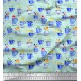 thumbnail image 1 of Soimoi Poly Georgette Fabric Spices & Tea Cup Watercolor Print Sewing Fabric Yard 42 Inch Wide, 1 of 3
