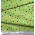 thumbnail image 2 of Soimoi Japan Crepe Satin Fabric Dot & Triangle Geometric Printed Fabric 1 Yard 42 Inch Wide, 2 of 3