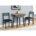 thumbnail image 3 of Monarch Specialties Dining Table Set, 3pcs Set, Small, 35" Drop Leaf, Kitchen, Metal, Laminate, Brown, Black, Contemporary, Modern, 3 of 4