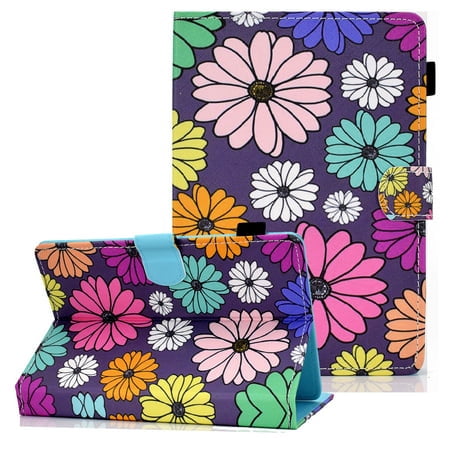 Allytech Universal Case for 9.5-10.5 Inch Tablet - Slim Light Pretty Folio Pocket Stand Case Cover for Apple iPad/Samsung/Kindle/Huawei/Lenovo/Android/Dragon Touch 9.7 9.6 10.1 10.5 Inch, Daisys