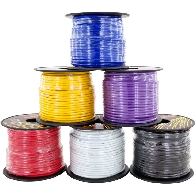 Câblage Basse Tension Usage Général 16 Gauge, 100 Pieds par Rouleau, Lot de 6