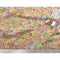 thumbnail image 3 of Soimoi Moss Georgette Fabric & Orchids Floral Printed Fabric 1 Yard 42 Inch Wide, 3 of 3