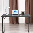 thumbnail image 2 of BestOffice Computer Desk, 39-Inch Modern Home Office Study Table, PC Workstation with Sturdy Metal Frame, Black, 2 of 7