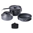 thumbnail image 2 of S SERENABLE 3Pcs Camping Cooking Set with Storage Bag for Fishing Outdoor Cooking Hiking Black, 2 of 9
