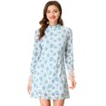 thumbnail image 1 of INSPIRE CHIC Women's Floral Print Lace Ruffle Crew Neck Casual Mini Dress, 1 of 6