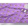 thumbnail image 2 of Soimoi Purple Moss Georgette Fabric Bird,Paw & Cocker Spaniel Dog Decor Fabric Printed Yard 42 Inch Wide, 2 of 3