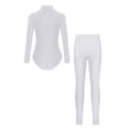 thumbnail image 2 of Manyakai Garçons Enfants Justaucorps de Gymnastique à Manches Longues avec Strass Haut avec Pantalon Combinaison Classique Tango Samba Rumba Tenue de Danse Blanc 10, 2 of 6