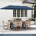 thumbnail image 2 of Gymax 13 FT Double-sided Patio Umbrella Outdoor Large Twin Size Umbrella Navy, 2 of 10