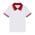 thumbnail image 1 of Polos pour Tout-Petits Garçons Polo Rouge à Manches Courtes Chemise Boutonnée Garçons 3-4 Ans Tenue pour Garçons, 1 of 2
