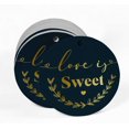 thumbnail image 2 of Inkdotpot 50 Pack Real Gold Foil Paper Tags Love Is Sweet Wedding Favor Hang Tags, 2 of 6