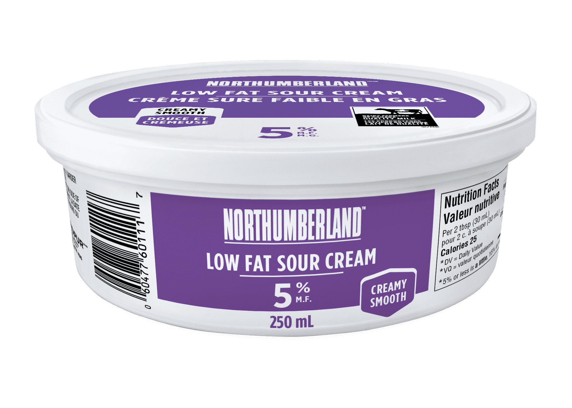 Northumberland 5 % Crème Sure Faible en Gras