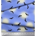 thumbnail image 2 of Soimoi Polyester Crepe Fabric Moon & Bat Halloween Fabric Prints by Yard 52 Inch Wide, 2 of 3